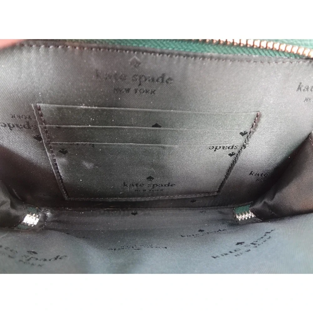 Kate Spade NY Lizzie Green Saffiano Leather Medium Backpack Flap‎ Drawstring
